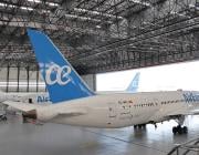 Air Europa aircraft in hangar