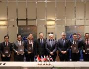 Representatives from the five participating states and ICAO at the signing event 