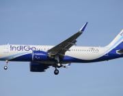 IndiGo aircraft flying through sky