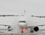 Lufthansa aircraft being deiced