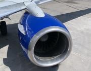 aircraft engine on wing