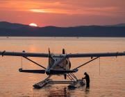 DeHavilland Canada DHC-2 Beaver at sunset