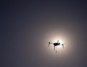 A UAS patrols over Travis AFB, California 