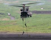 JGSDF conducts roping operation from a JGSDF Chinook