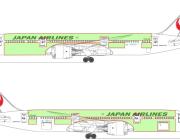 JAL 787-9 riblet diagram
