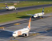 Azul and GOL aircraft on runway