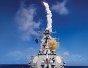 U.S Navy Aegis destroyer firing an SM-6 missile