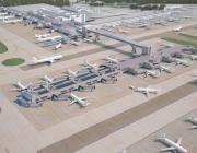 Rendition of the Pier 6 expansion at London Gatwick Airport.