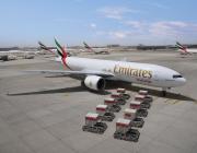 Emirates SkyCargo aircraft on runway
