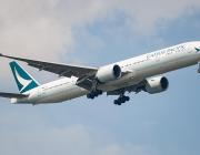 Cathay Pacific aircraft flying