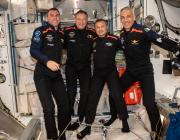 The Axiom Mission 3 crew aboard the International Space Station.