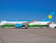 A Uzbekistan 787-8 aircraft