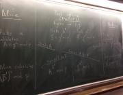 Math problems on a chalkboard