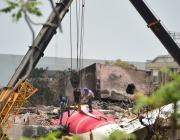 wreckage from the Air India Boeing 787 crash