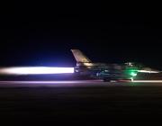 defense aircraft at night