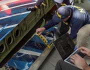 wreckage from the mid-air collision near DCA