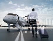 man walking to business jet