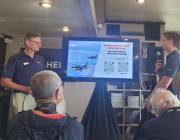 Daher app on the screen display at Oshkosh