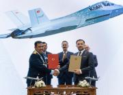 turkish and indonesian officials at the kaan contract signing at IDEF