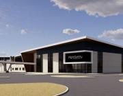 A rendering of FlightSafety International’s planned Mesa Learning Center. 