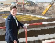 GAMA’s Tom Murphy at the new BAC construction site in Sharjah.