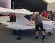 An Icon A5 on display at EAA AirVenture 2024. 