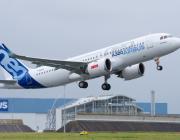 Airbus A320neo taking off