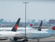 Air Canada aircraft at Pearson International Airport