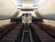 Exit sign on a Boeing 737 MAX