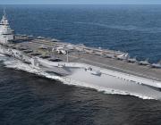 Rendering of French next-generation carrier PANG on the water