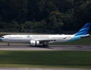 garuda indonesia jet on tarmac