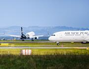 air new zealand jets on the runway