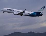 westjet jet taking off