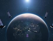 concept art of satellites around Earth