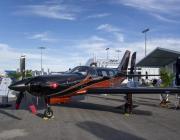 A Piper Fury M700 on static display during NBAA-BACE in 2024 at the Henderson Executive Airport. 
