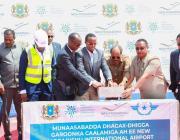 Laying of foundation stone of New Mogadishu International Airport. 