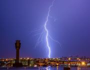 lightning at airport