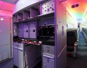 a photo of an aircraft galley