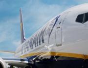 close up of Ryanair aircraft