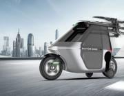 Rictor  Caption – Rictor’s Skyrider X1 is a single-seat eVTOL amphibious flying motorcycle