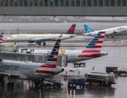 various airline jets on the tarmac