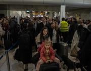 passengers at athens airport