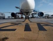 view of the nose and landing gear of an aircraft