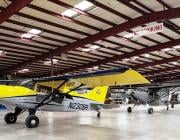 Maule small aircraft in hangar