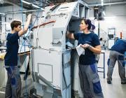 employees working on a monument
