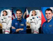 From left to right, NASA astronauts Jessica Meir and Jack Hathaway, ESA (European Space Agency) astronaut Sophie Adenot, and Roscosmos cosmonaut Andrey Fedyaev. Credit: NASA