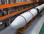 Soyuz-5 at the assembly facility at Baikonur