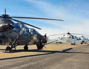 Three SAAF Rooivalk helicopters