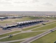 Aerial view of Heathrow Airport