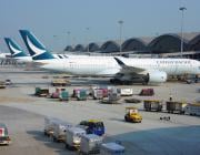 cathay pacific jets on the ground